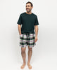 Forrest Mens Jersey T-shirt and Brushed Check Shorty Set