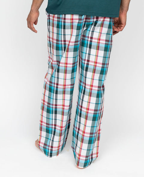 Theo Mens Check Pyjama Bottoms