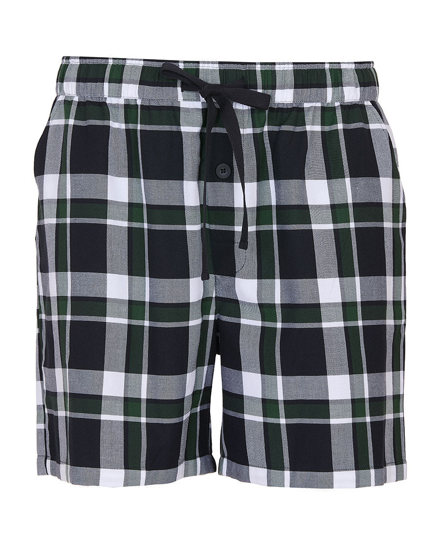 Olive Mens Lightly Brushed Check Shorts
