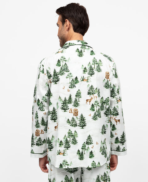 Fern Mens Alpine Print Pyjama Top
