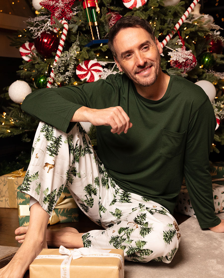 Fern Mens Alpine Print Pyjama Bottoms