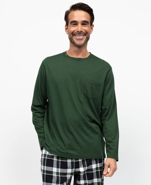 Fern Mens Green Jersey T-shirt