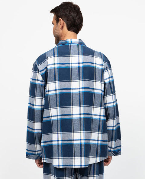 Frosty Mens Brushed Check Pyjama Top