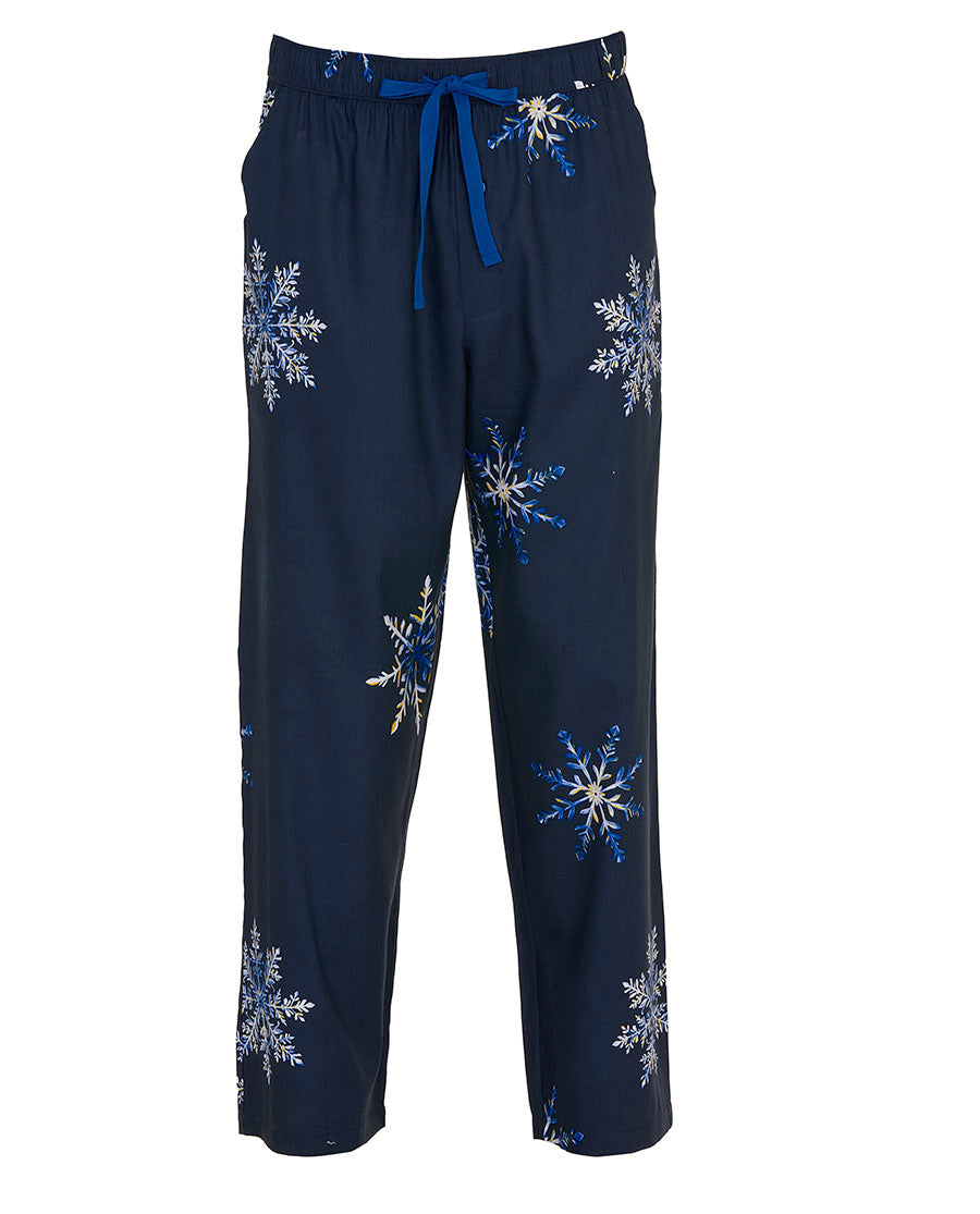 Bas de pyjama Frosty pour homme à imprimé flocon de neige