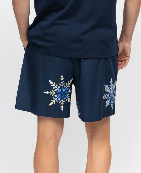 Frosty Mens Snowflake Print Shorts