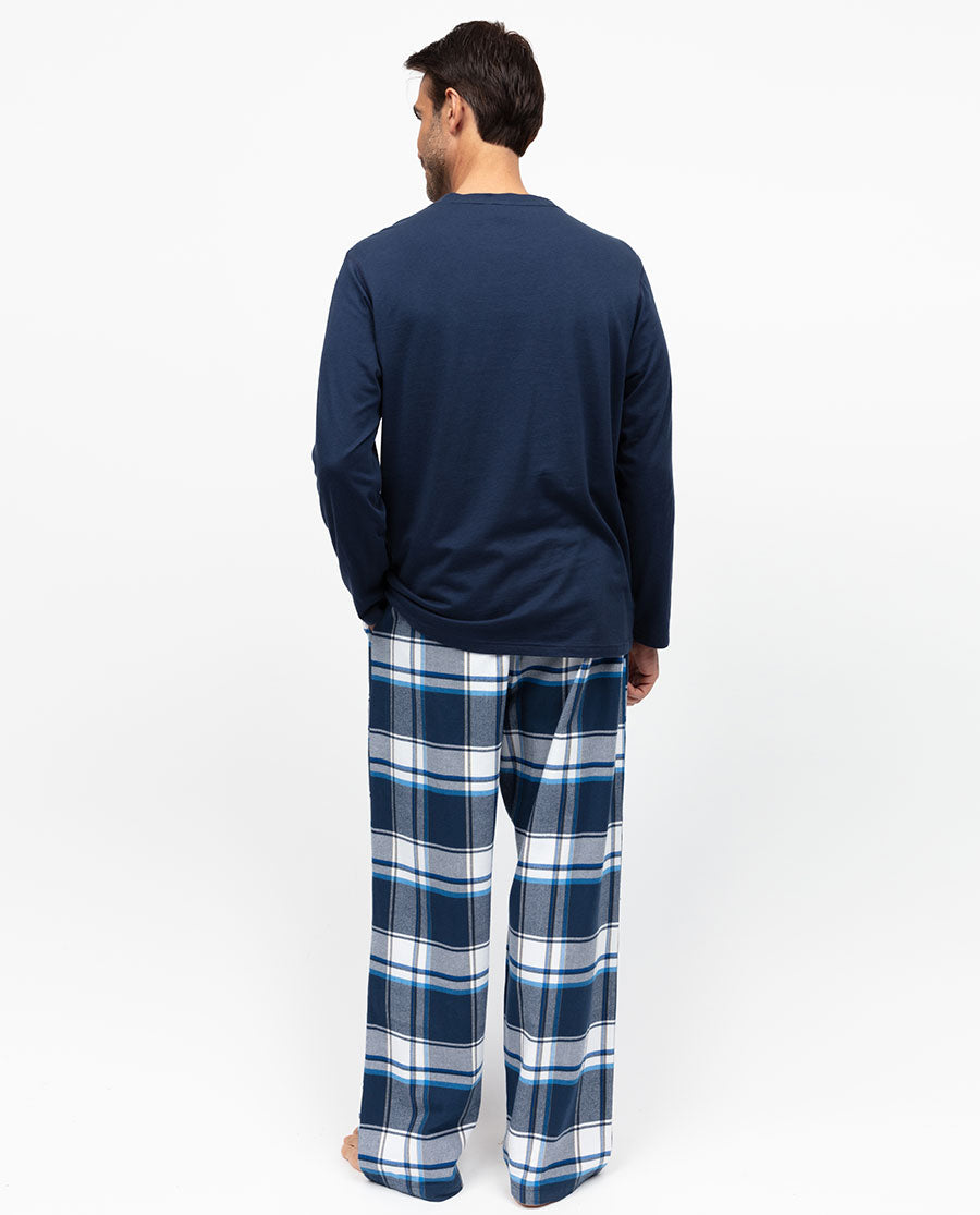 Frosty Mens Jersey T-shirt and Brushed Check Pyjama Set - Cyberjammies
