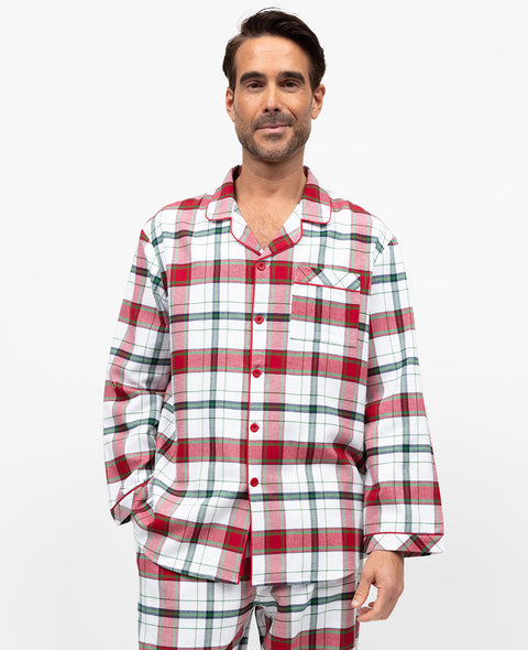 Blaze Mens Brushed Check Pyjama Top