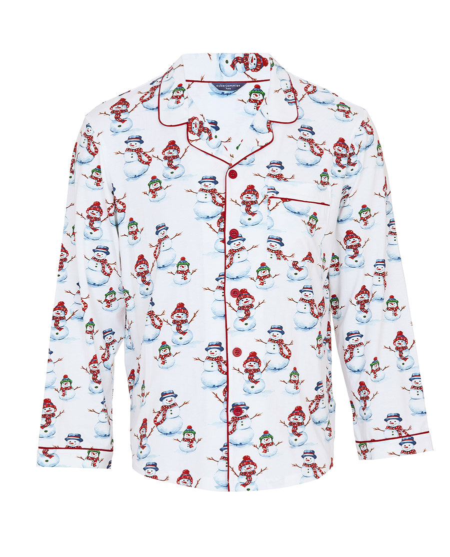 Haut de pyjama en jersey imprimé bonhomme de neige Blaze pour homme