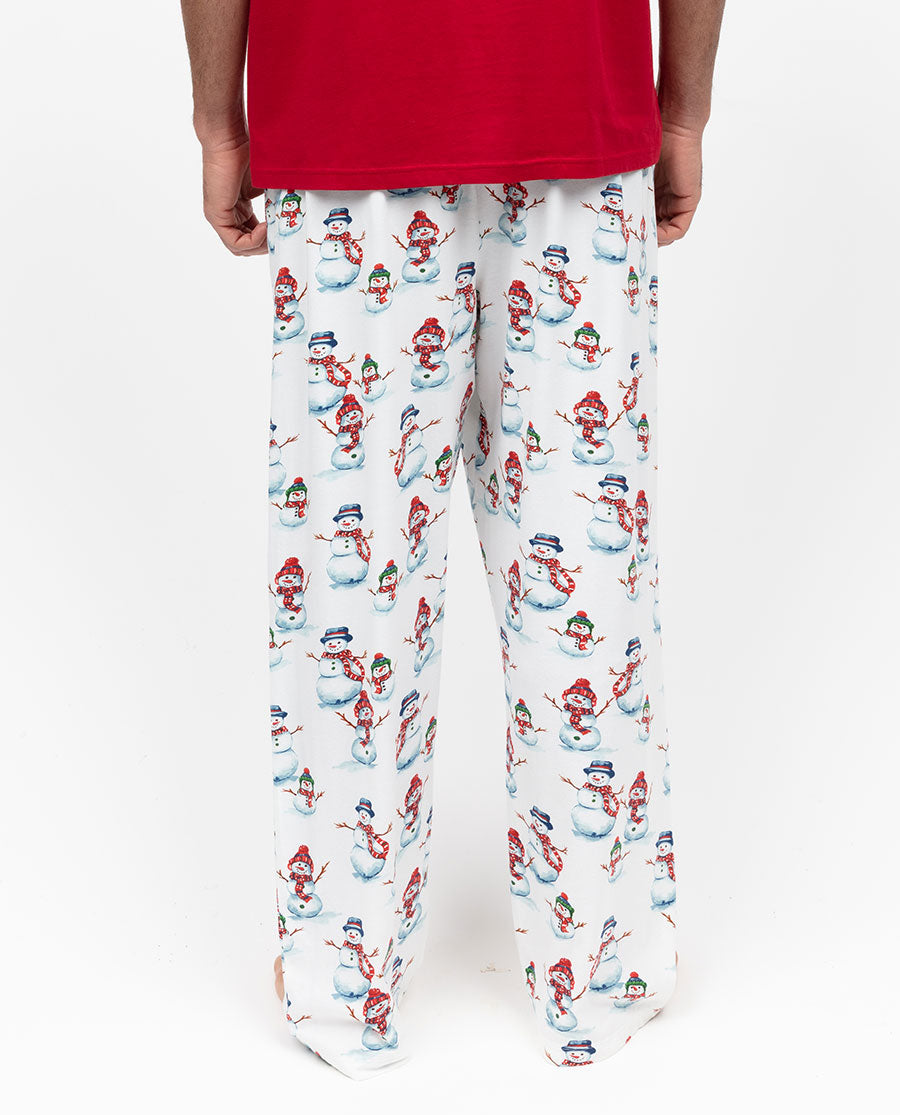 Blaze Mens Snowman Printed Jersey Pyjama Bottoms