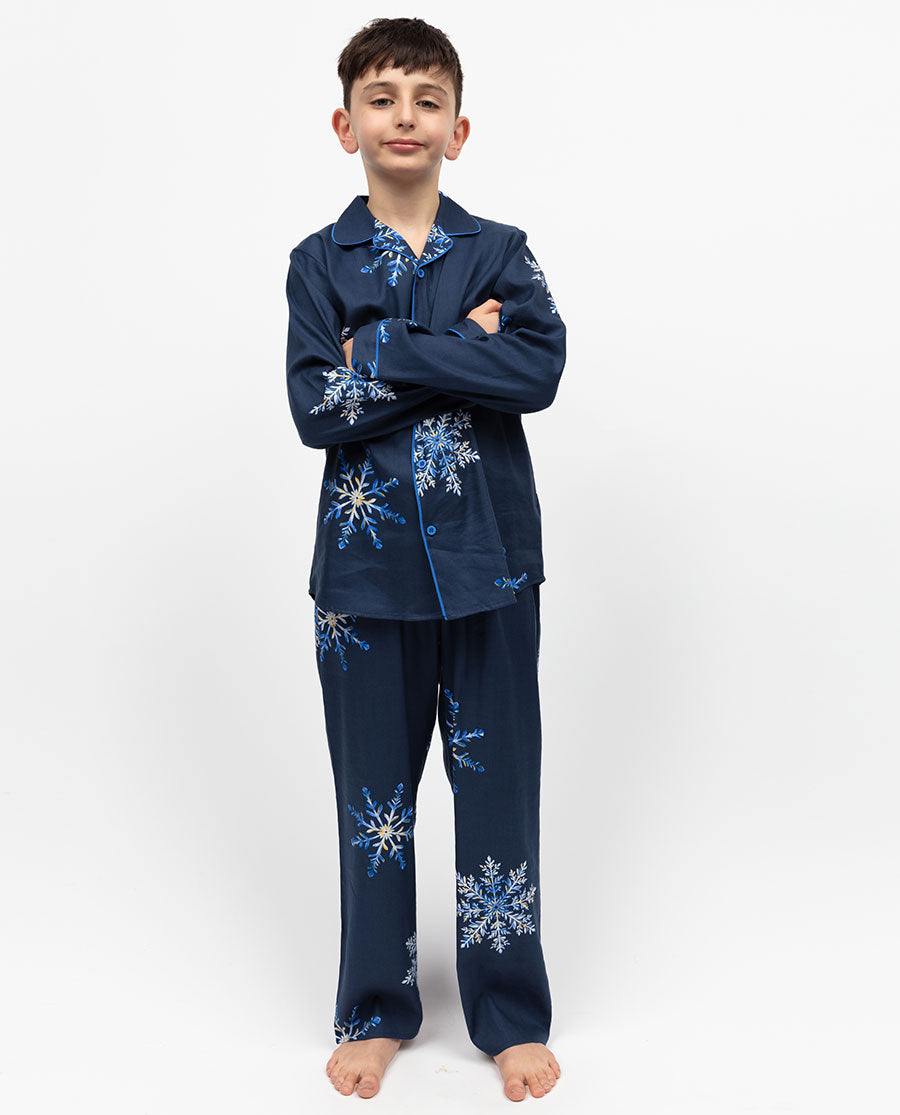 Frosty Kids Unisex Snowflake Print Pyjama Set