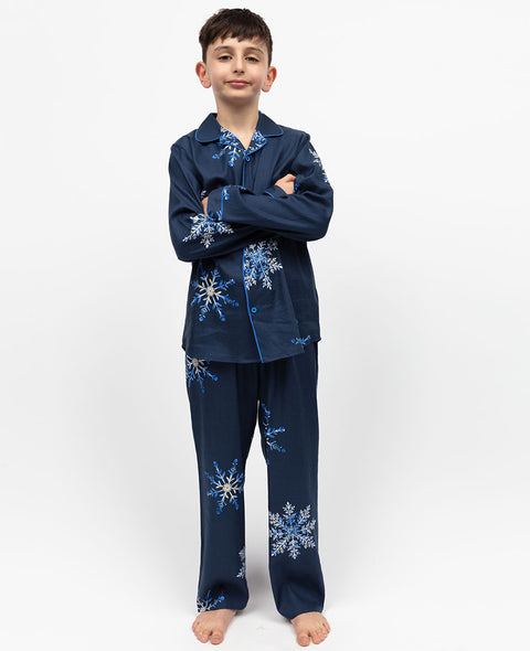 Frosty Kids Unisex Snowflake Print Pyjama Set
