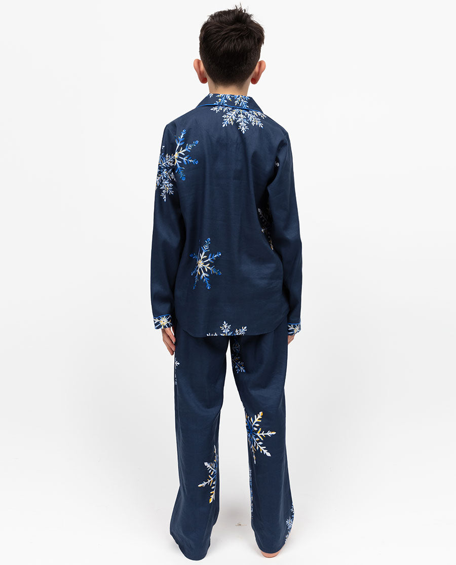 Frosty Kids Unisex Snowflake Print Pyjama Set