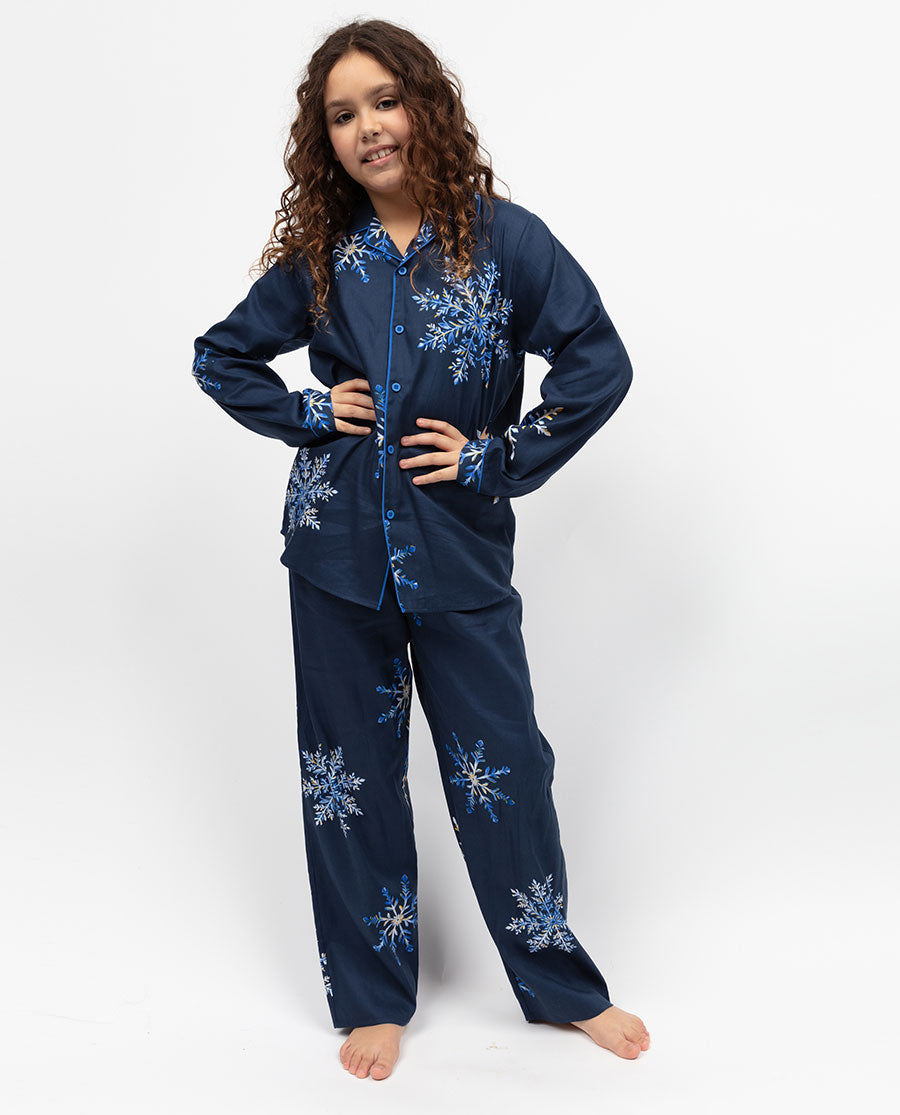 Frosty Kids Unisex Snowflake Print Pyjama Set