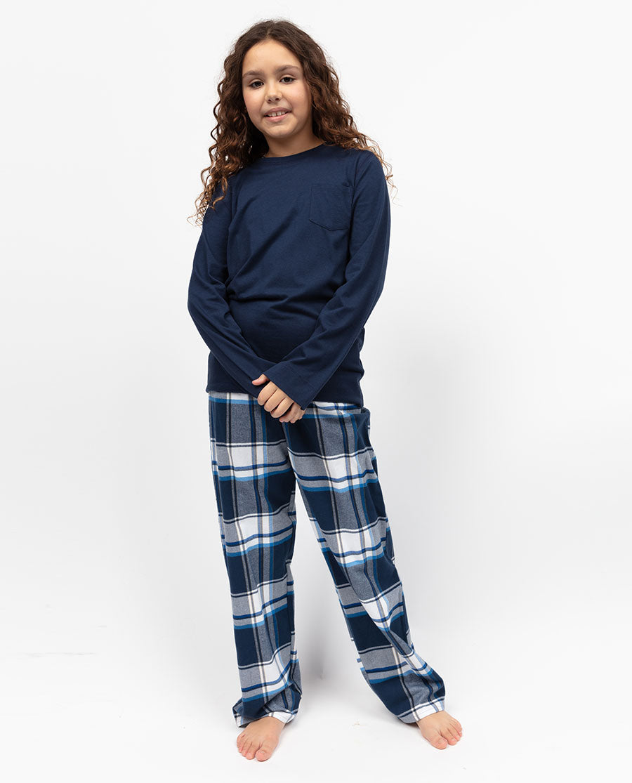 Frosty Kids Unisex Jersey T-shirt and Brushed Check Pyjama Set