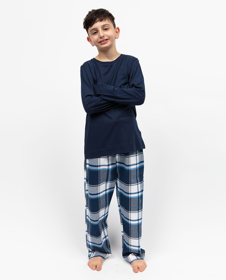 Frosty Kids Unisex Jersey T-shirt and Brushed Check Pyjama Set