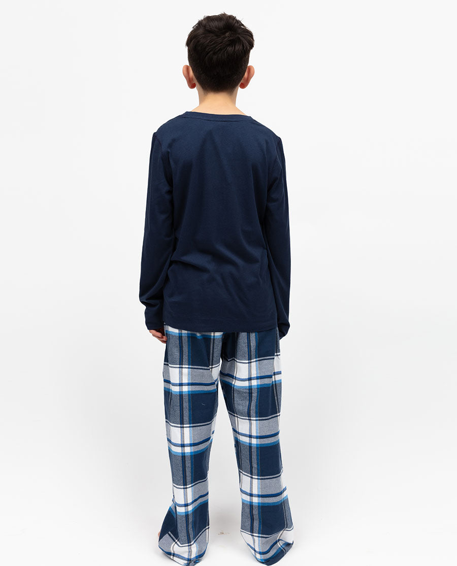 Frosty Kids Unisex Jersey T-shirt and Brushed Check Pyjama Set