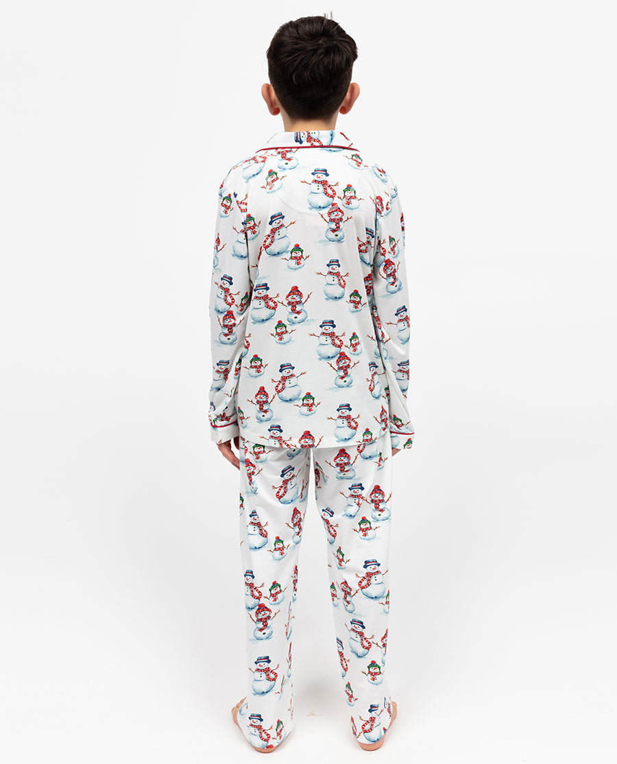 Ensemble de pyjama unisexe en jersey imprimé bonhomme de neige Blaze Kids