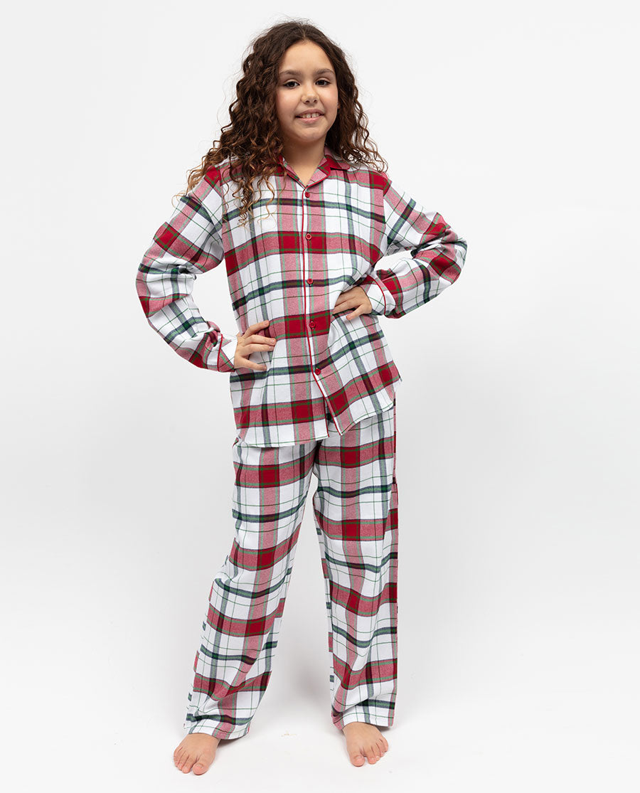 Blaze Kids Unisex Brushed Check Pyjama Set
