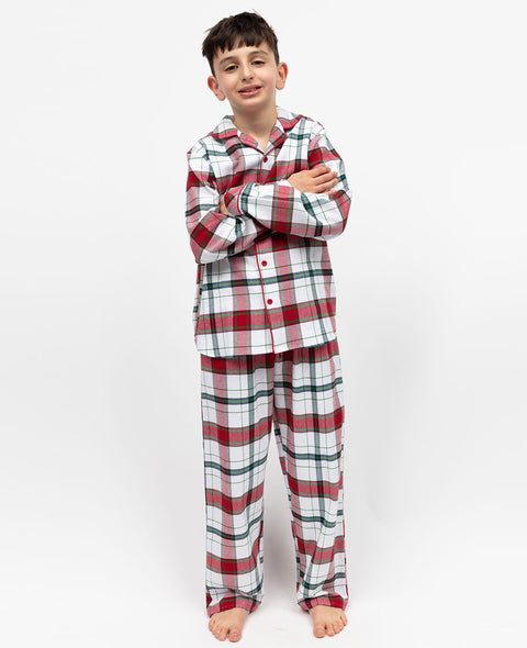 Blaze Kids Unisex Brushed Check Pyjama Set