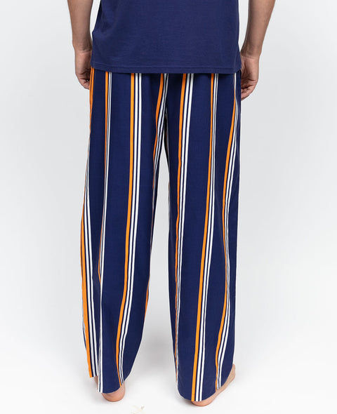 Indigo Mens Printed Stripe Pyjama Bottoms