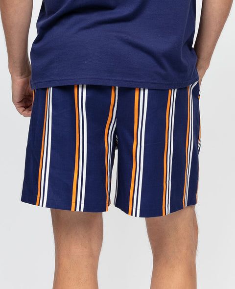 Indigo Mens Printed Stripe Shorts