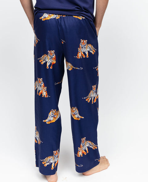 Indigo Mens Tiger Print Pyjama Bottoms
