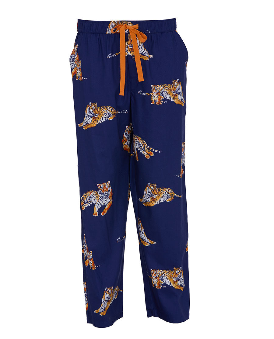 Indigo Mens Tiger Print Pyjama Bottoms
