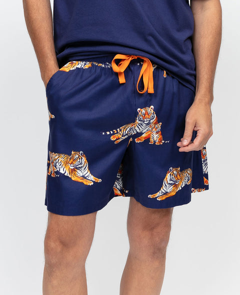 Indigo Mens Tiger Print Shorts