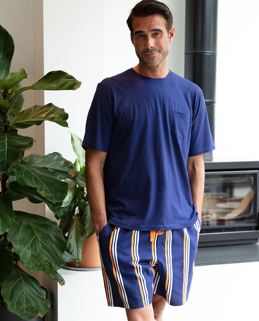 Indigo Mens Jersey T-shirt