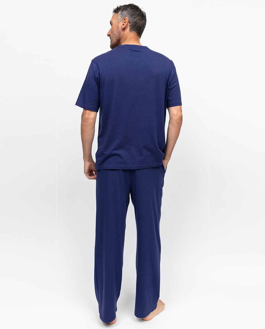 Indigo Mens Jersey Pyjama Bottoms