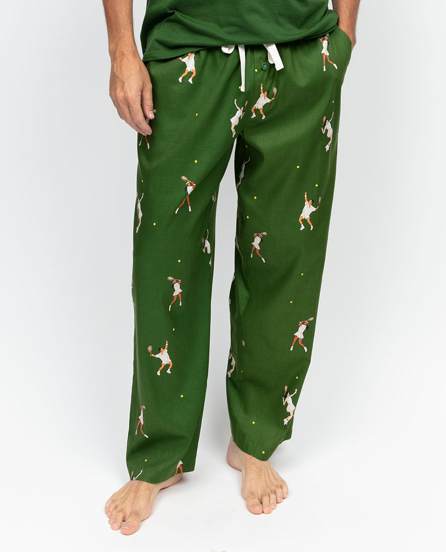 Charlie Mens Tennis Print Pyjama Bottoms