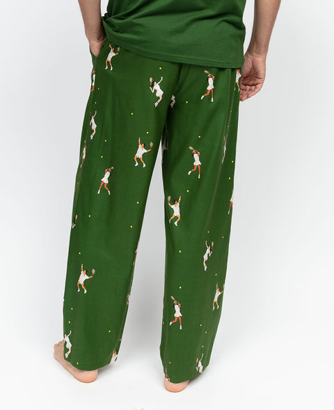 Charlie Mens Tennis Print Pyjama Bottoms