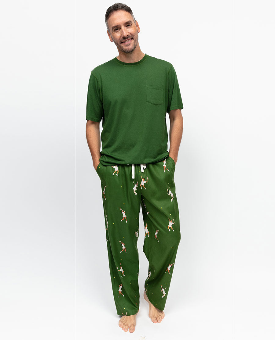 Charlie Mens Tennis Print Pyjama Bottoms