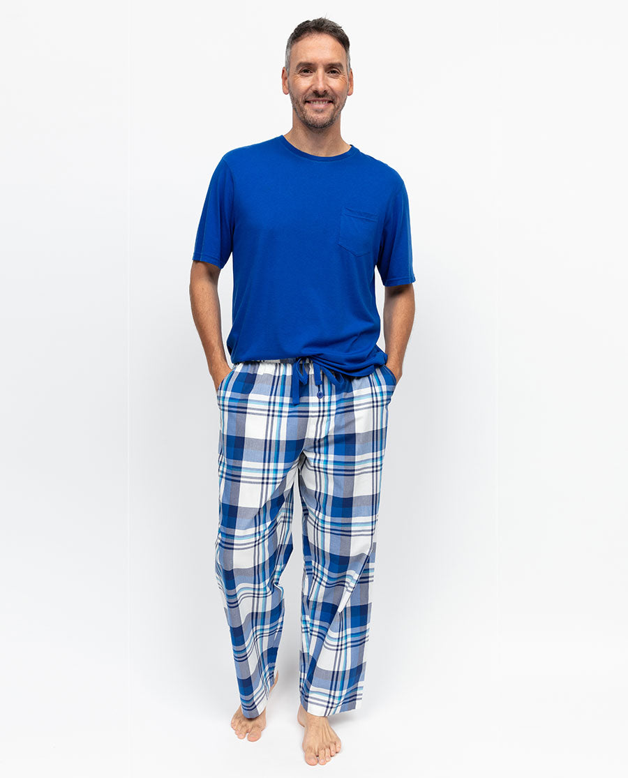 Ashley Mens Check Pyjama Bottoms