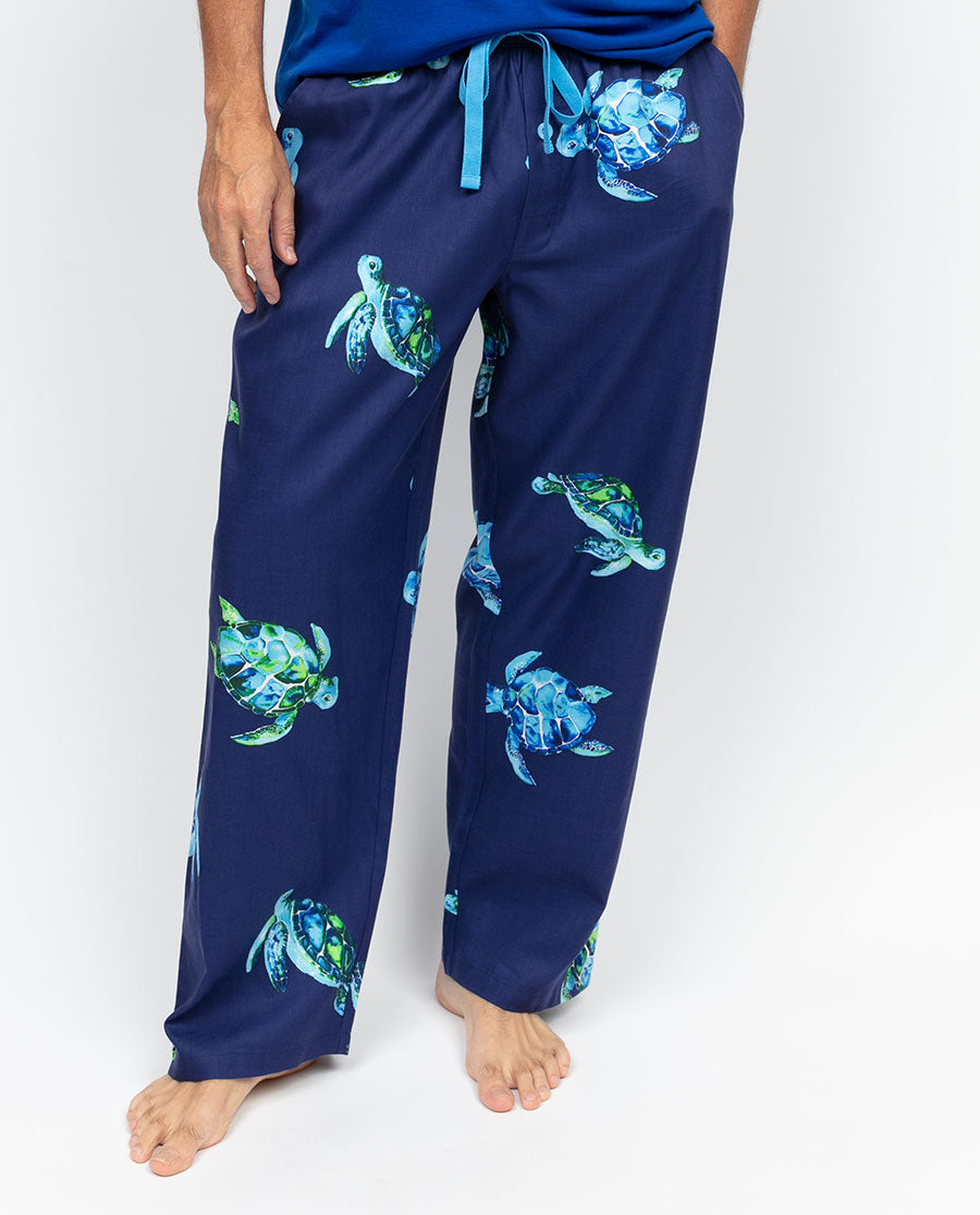 Ashley Mens Turtle Print Pyjama Bottoms