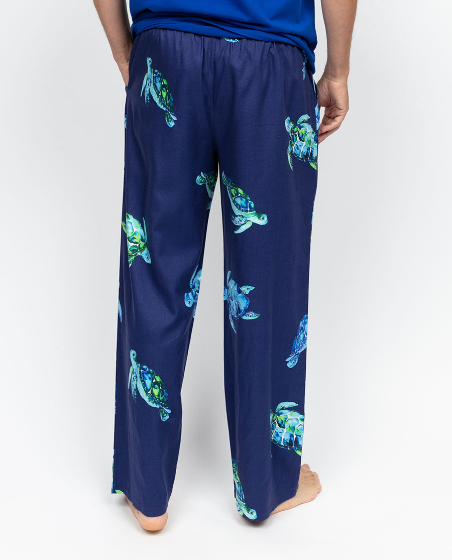 Ashley Mens Turtle Print Pyjama Bottoms