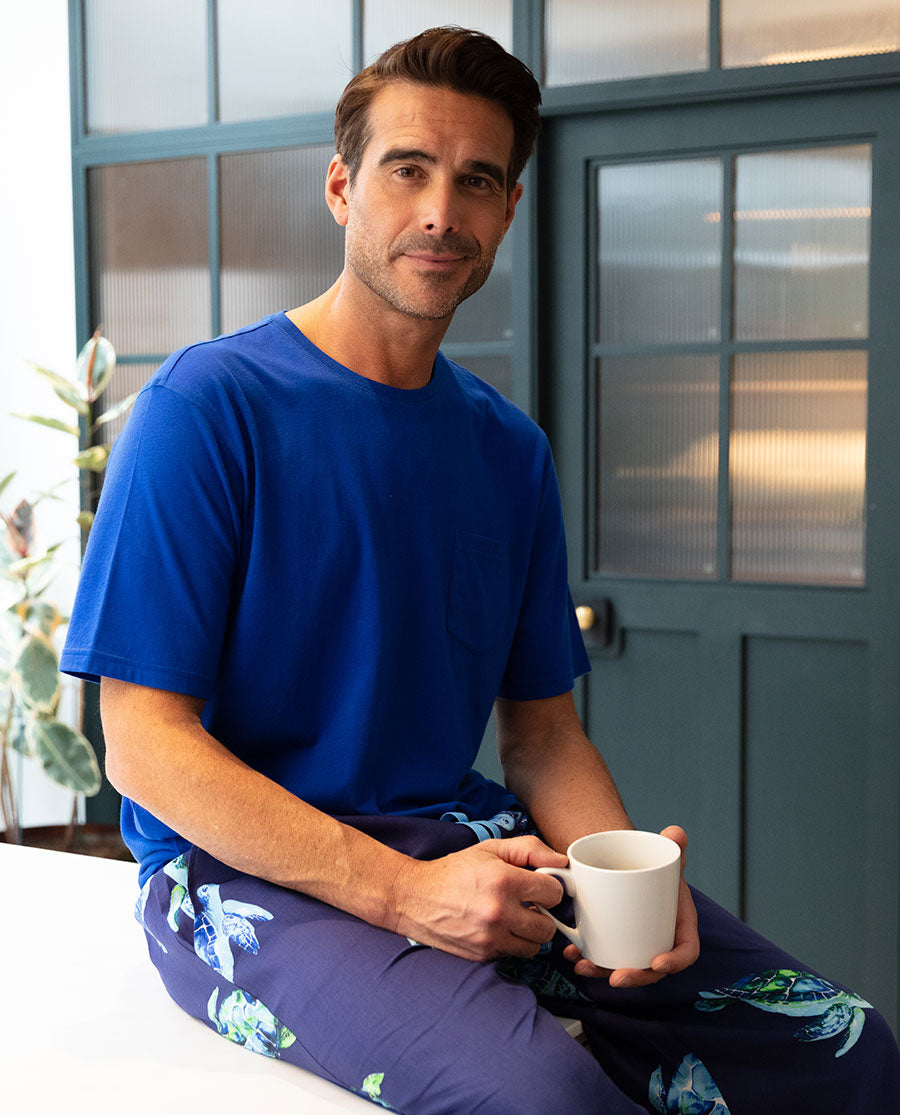 Ashley Mens Turtle Print Pyjama Bottoms