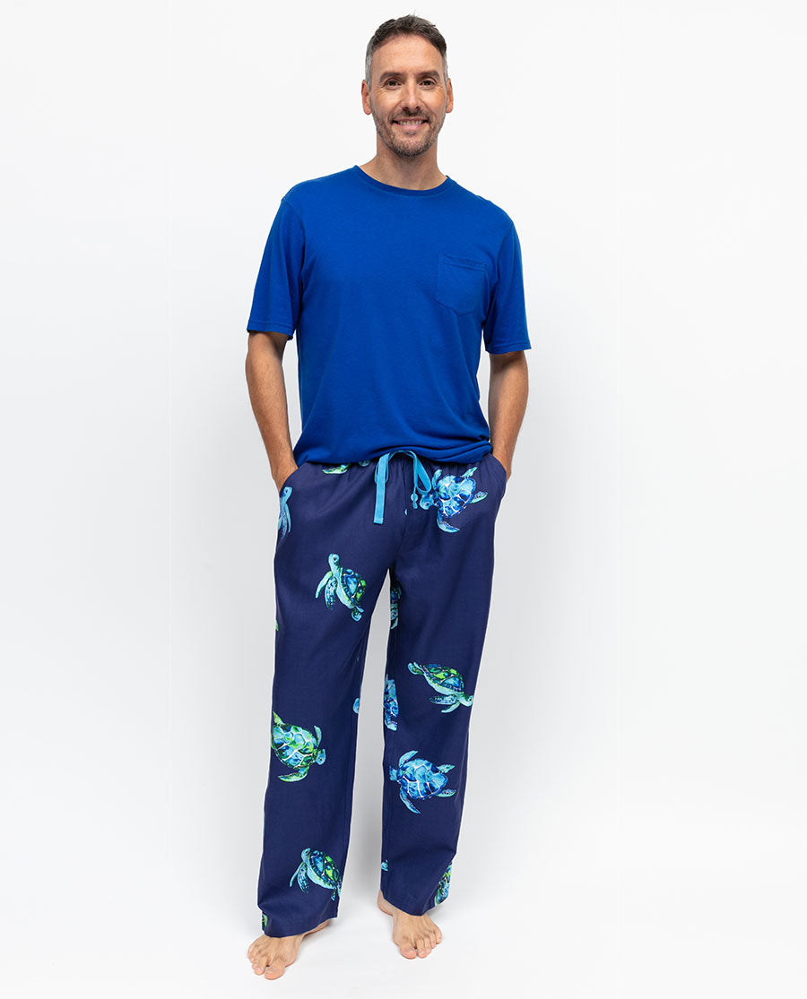 Ashley Mens Turtle Print Pyjama Bottoms