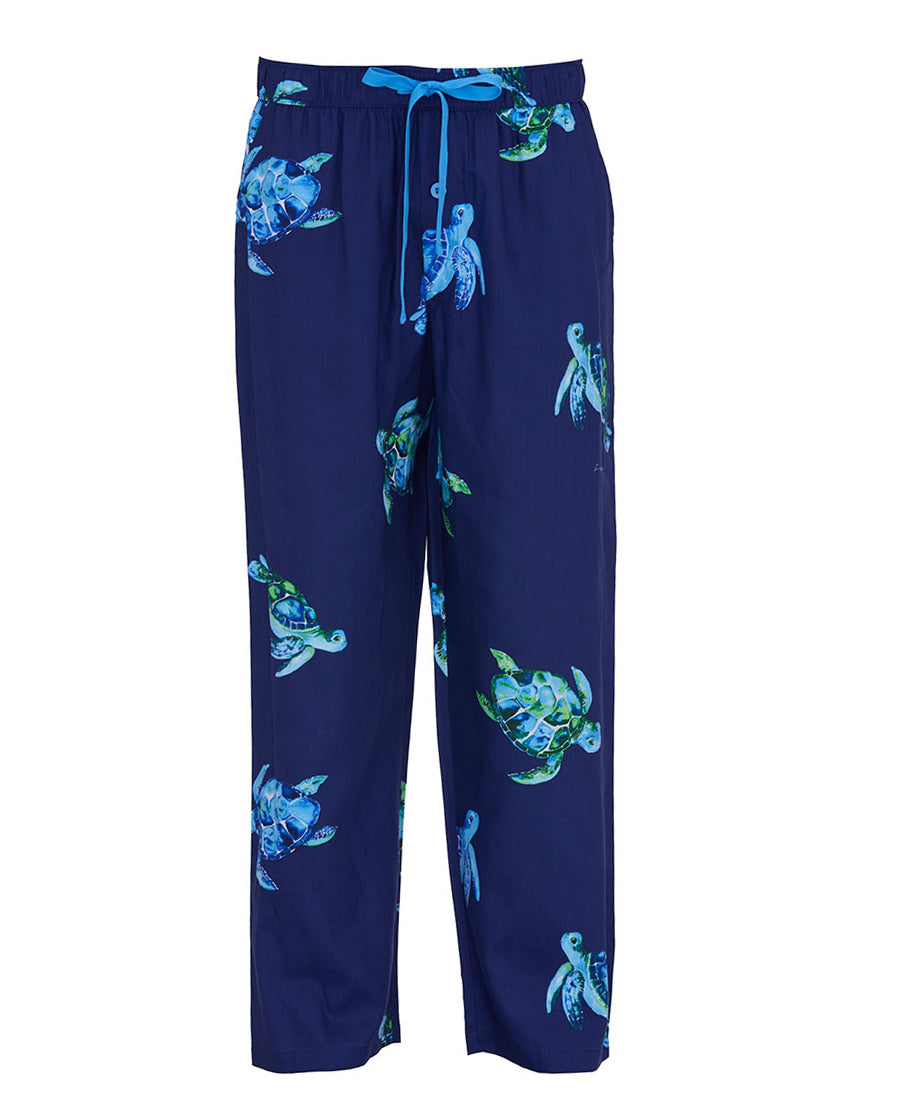 Ashley Mens Turtle Print Pyjama Bottoms