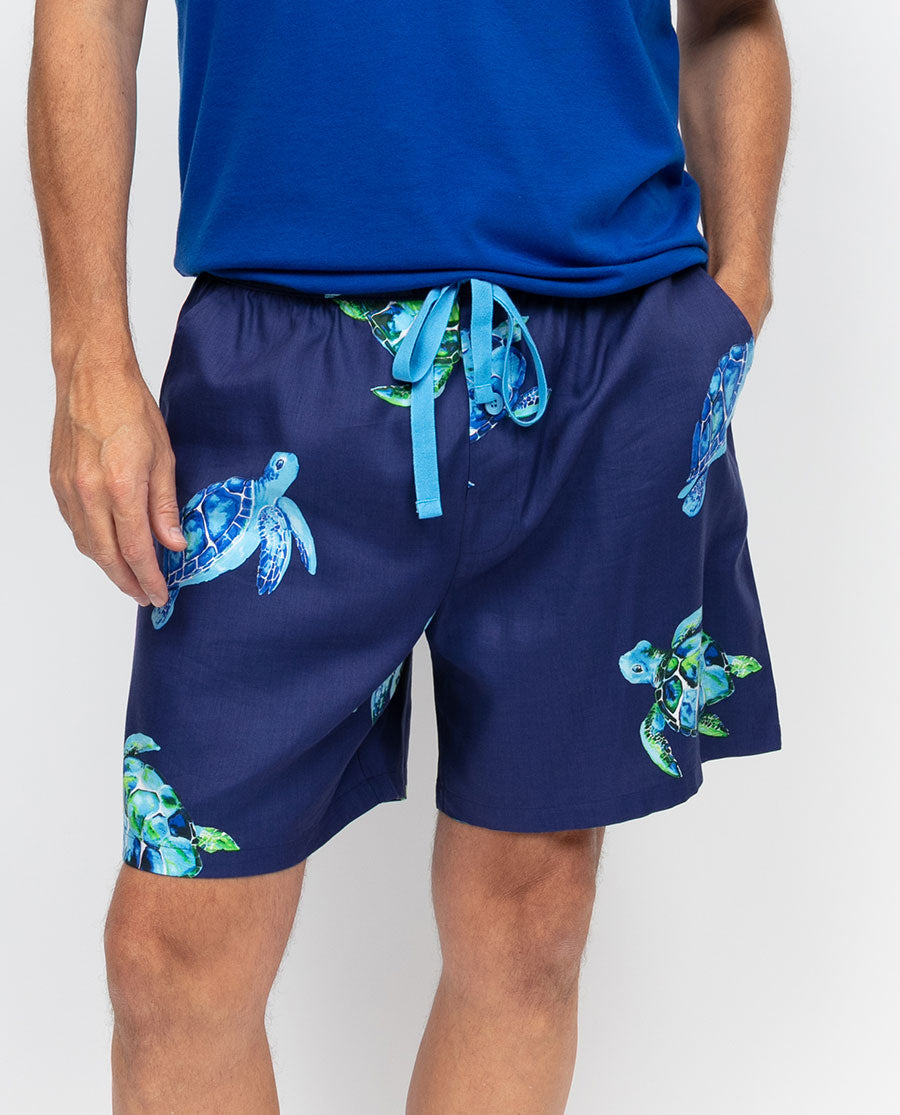 Ashley Mens Turtle Print Shorts