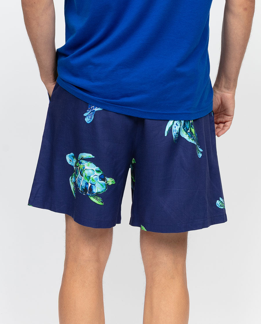 Ashley Mens Turtle Print Shorts
