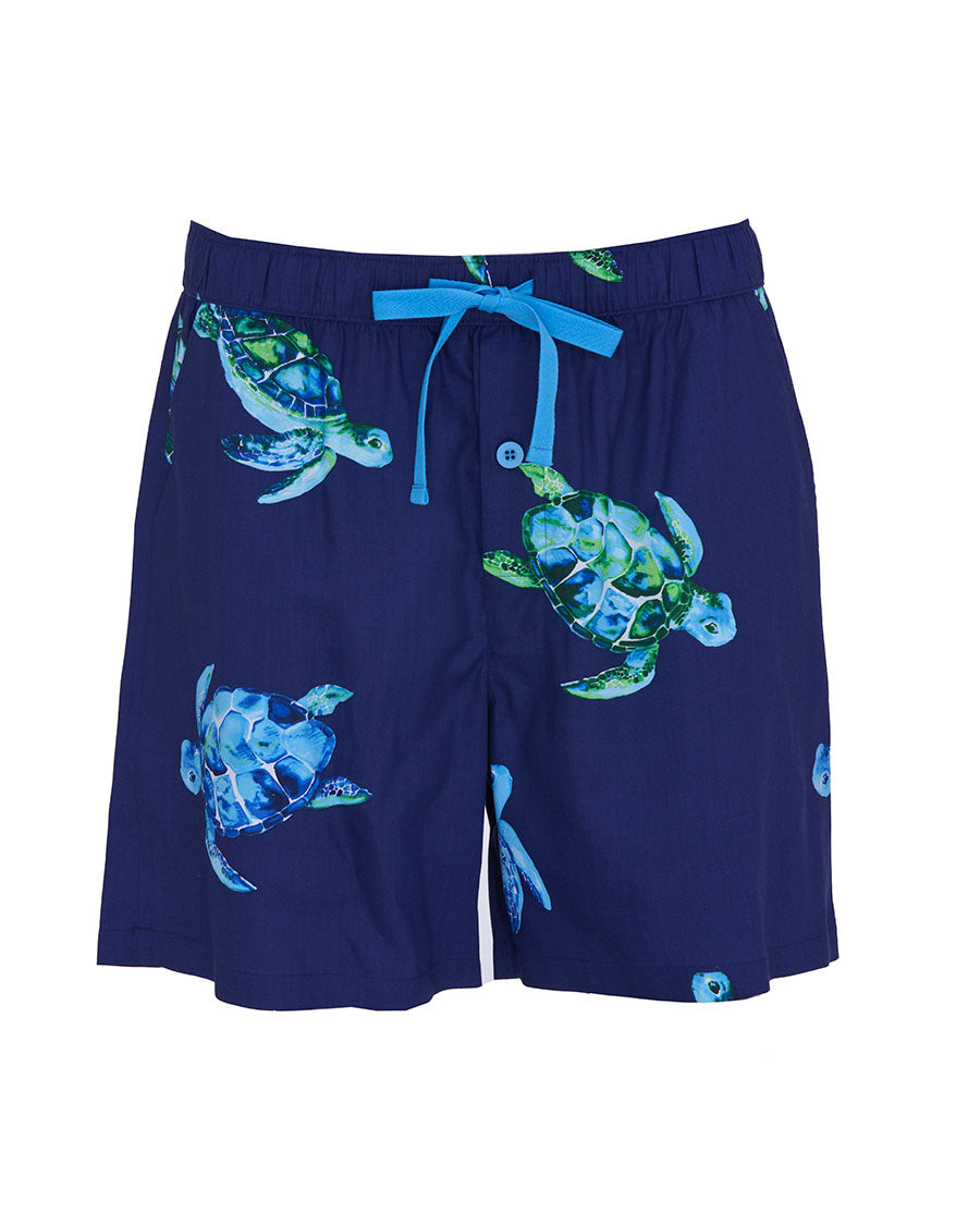 Ashley Mens Turtle Print Shorts