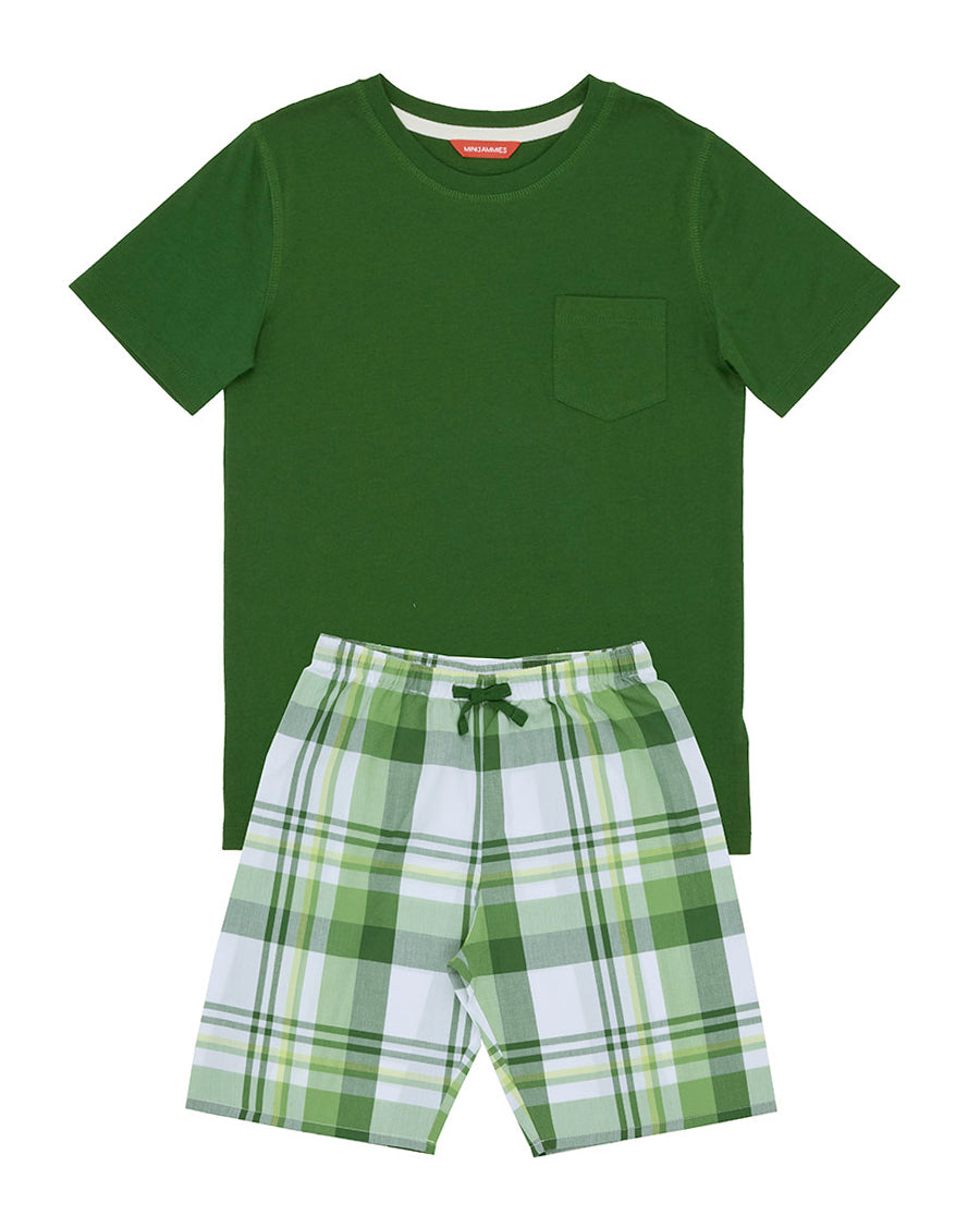 Charlie boys Jersey T-shirt and Check Shorty Set