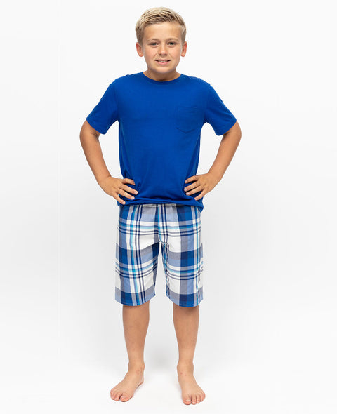 Ashley Boys Jersey T-shirt and Check Shorty Set
