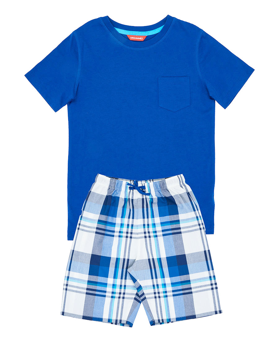 Ashley Boys Jersey T-shirt and Check Shorty Set