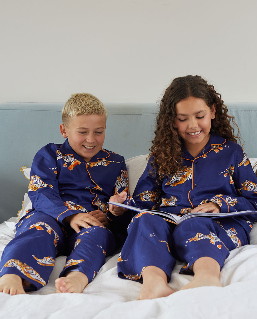 Indigo Kids Unisex Tiger Print Pyjama Set