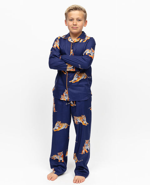 Indigo Kids Unisex Tiger Print Pyjama Set