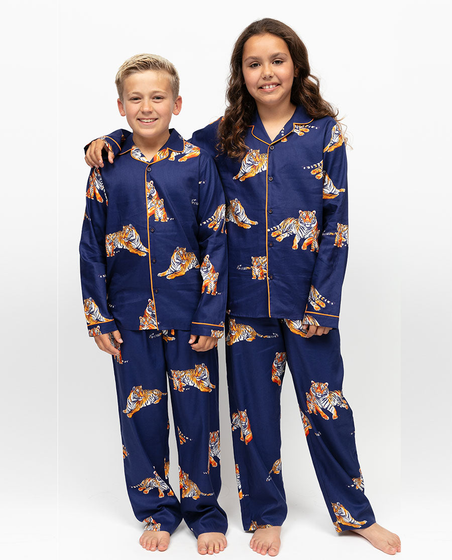 Indigo Kids Unisex Tiger Print Pyjama Set