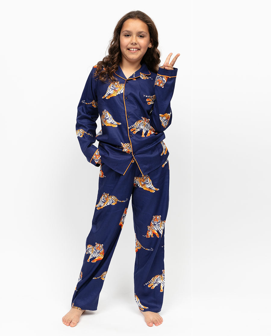 Indigo Kids Unisex Tiger Print Pyjama Set
