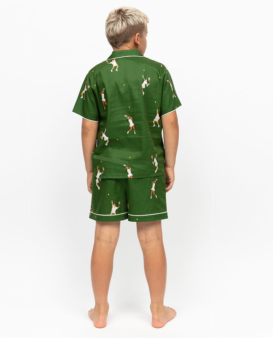 Charlie Boys Tennis Print Shorty Set